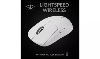 Logitech G PRO X SUPERLIGHT Wireless Gaming Mouse, HERO 25K Sensor, Ultra-light with 63g, 5 Programmable Buttons, 70 hours Battery Life, Zero Additive PTFE Feet, PC/Mac - White - 4