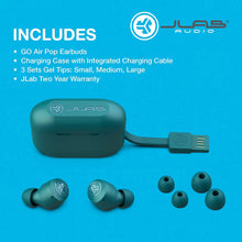 JLab Go Air Pop True Wireless Earbuds, Headphones In Ear, Bluetooth Earphones with Microphone, Wireless Ear Buds, TWS Bluetooth Earbuds with Mic, USB Charging Case, Dual Connect, EQ3 Sound, Teal - Gadcet.com