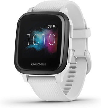 Buy Garmin,Garmin Venu Sq Music Amazon Exclusive GPS Smartwatch with All-day Health Monitoring and Fitness Features, Built-in Sports Apps and More, White with Slate Bezel - Gadcet.com | UK | London | Scotland | Wales| Ireland | Near Me | Cheap | Pay In 3 | Watches