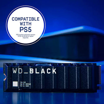 WD_BLACK SN850 1TB M.2 2280 PCIe Gen4 NVMe Gaming SSD with Heatsink - Works with PlayStation 5 up to 7000 MB/s read speed