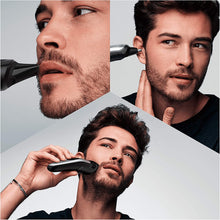 Braun All-in-one Trimmer 7 MGK7221, 10-in-1 Beard Trimmer for Men, Hair Clipper, For Face, Hair, Body, Ear, Nose, With AutoSense Technology, 8 Attachments, Black/Metallic Grey