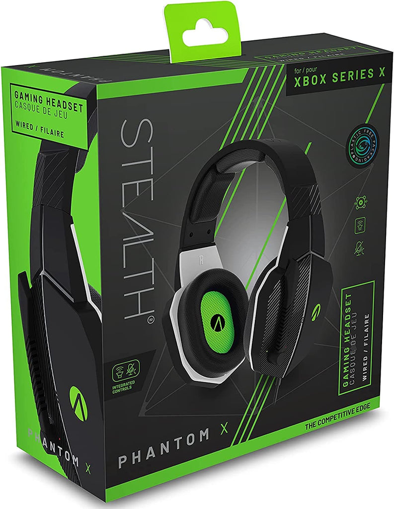 Stealth Phantom X Premium Stereo Gaming Headset - Black and Green ...