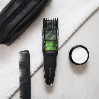Remington Mens Beard and Stubble Trimmer with Vacuum Chamber to Catch Trimmed Hair - MB6850 - 7