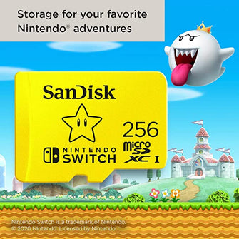 SanDisk 256GB microSDXC Card for Nintendo  Switch Licensed Product, 100 MB/s UHS-I Class 10 U3 Yellow - Gadcet.com