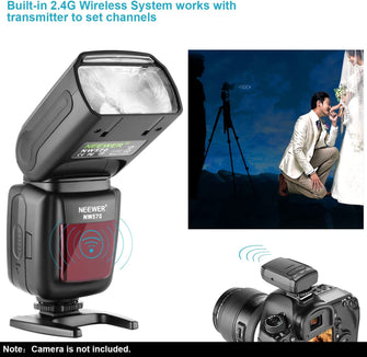 Neewer® Flash Speedlite with 2.4G Wireless System & 15 Channels Transmitter Compatible with DSLR Canon, Nikon, Sony, Panasonic, Olympus, Fujifilm, Pentax and other DSLR Camera - Gadcet.com