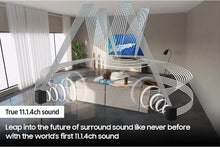 Samsung,Samsung Q990B Soundbar Speaker (2022) - 11.1.4ch 3D Object Tracking Surround Sound System With Wireless Dolby Atmos DTS:X & Alexa Built-In, Rear Speakers & Subwoofer With Night & Voice Enhancement - Gadcet.com