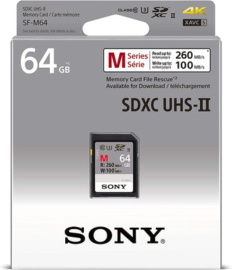 Buy Sony,Sony 64GB SDXC Secure Digital Flash Memory Card - EXTRA PROfessional Series Class 10 UHS-II/U3 (Read 260MB/s Write 100MB/s) - SF64M, SF-M64/T - Gadcet.com | UK | London | Scotland | Wales| Ireland | Near Me | Cheap | Pay In 3 | Hardware