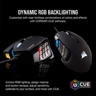 Buy Corsair,Corsair Scimitar RGB Elite, MOBA/MMO Gaming Mouse, Black, Backlit RGB LED, 18000 DPI, Optical - Gadcet.com | UK | London | Scotland | Wales| Ireland | Near Me | Cheap | Pay In 3 | Computers