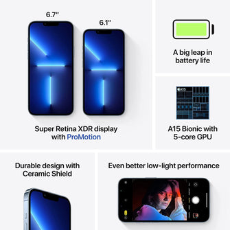 Buy Apple,Apple iPhone 13 Pro 256GB - Sierra blue - Unlocked - Gadcet.com | UK | London | Scotland | Wales| Ireland | Near Me | Cheap | Pay In 3 | Mobile Phones