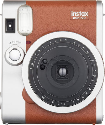 FUJIFILM,Fujifilm instax mini 90 Neo Classic Spot Camera - Brown - Gadcet.com