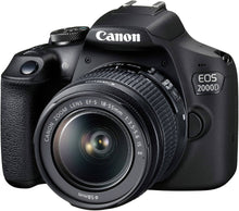 Canon,Canon EOS-2000D DSLR camera EF-S 18-55 mm IS II 24.1 MP Black Optical viewfinder, Built-in flash, Wi-Fi, Full HD Video - Gadcet.com