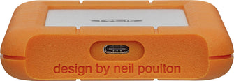 LaCie Rugged 1 TB 2.5" external hard drive USB-C® Silver, Orange STFR1000800