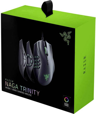 RAZER Naga Trinity Gaming mouse USB Optical Black 19 Buttons 16000 dpi Backlit, Ergonomic