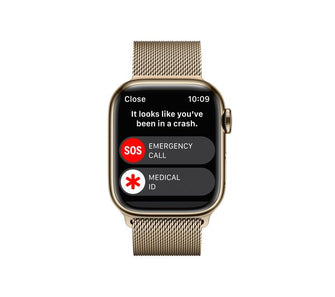 Apple Watch Series 8 (GPS + Cellular), 41mm Gold Stainless Steel Case with Gold Milanese Loop