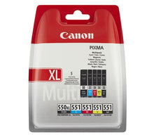 Canon,CANON Ink Cartridge Canon PGI Pack 550XL Black + CLI 551 4 colours (Cyan/Yellow/Black/Magenta) - Gadcet.com